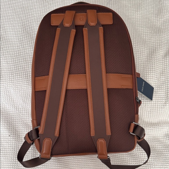 COLE HAAN -  Tan Leather Backpack - Picture 5 of 8